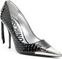 Moschino 110mm snakeskin-effect leather pumps Black - Thumbnail 2