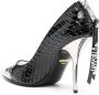 Moschino 110mm snakeskin-effect leather pumps Black - Thumbnail 3