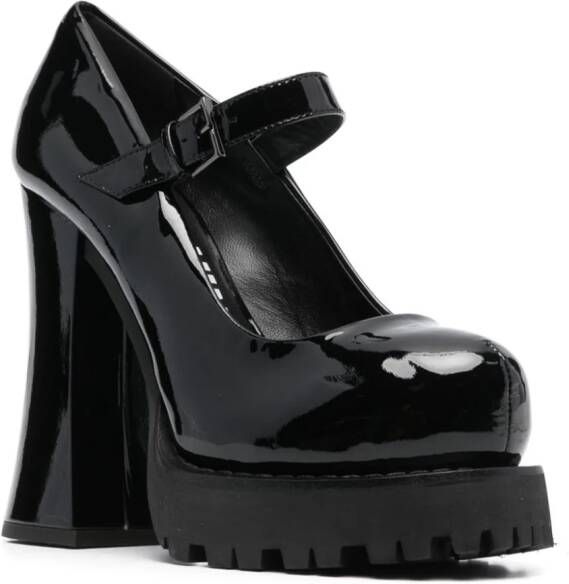 Moschino 125mm chunky leather pumps Black