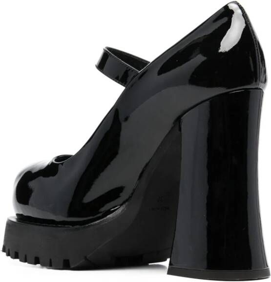 Moschino 125mm chunky leather pumps Black