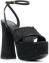 Moschino 140mm logo-jacquard sandals Black - Thumbnail 2