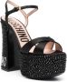 Moschino 145mm crystal-embellished sandals Black - Thumbnail 2