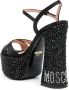 Moschino 145mm crystal-embellished sandals Black - Thumbnail 3