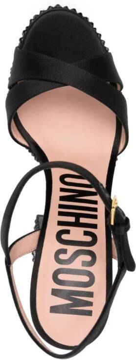 Moschino 145mm crystal-embellished sandals Black