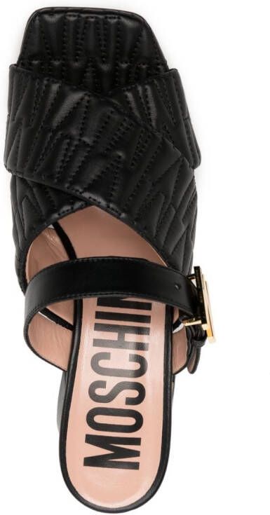Moschino 60mm leather mules Black