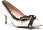 Moschino 65mm bow-detail leather pumps White - Thumbnail 2