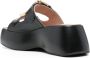 Moschino 65mm leather platform sandals Black - Thumbnail 3