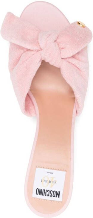 Moschino 65mm towelling-finish mules Pink