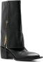 Moschino 70mm foldover leather cowboy boots Black - Thumbnail 2
