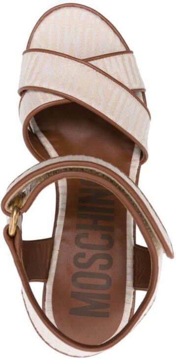 Moschino 70mm leather sandals Neutrals