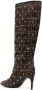 Moschino 75mm crystal-embellished boots Brown - Thumbnail 3