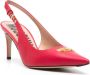 Moschino 75mm slingback leather pumps Red - Thumbnail 2