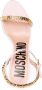 Moschino 80mm logo-lettering leather sandals Pink - Thumbnail 4