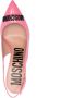 Moschino 90mm logo-lettering patent pumps Pink - Thumbnail 4