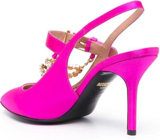 Moschino 95mm chain-detailed pumps Pink