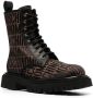 Moschino all over logo-print boots Brown - Thumbnail 2