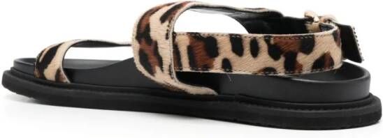 Moschino animal-print sandals Neutrals