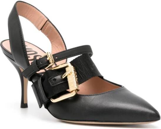 Moschino buckle-straps pointed-toe pumps Black