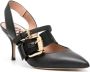 Moschino buckle-straps pointed-toe pumps Black - Thumbnail 2
