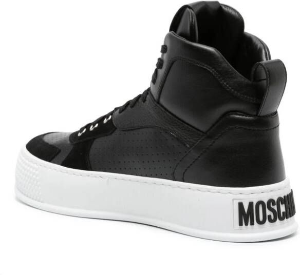 Moschino Bumps & Stripes high-top sneakers Black