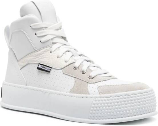 Moschino Bumps & Stripes high-top sneakers White