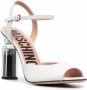 Moschino canister heel leather sandals White - Thumbnail 2