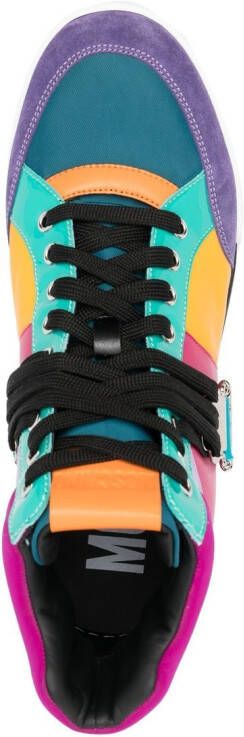 Moschino colour-block high-top sneakers Pink
