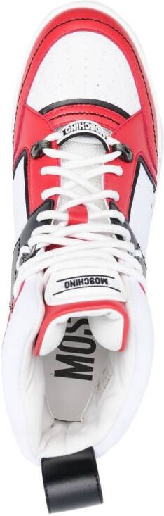 Moschino colour-block high-top sneakers White