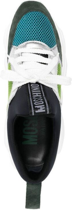 Moschino colour-block panelled sneakers Green
