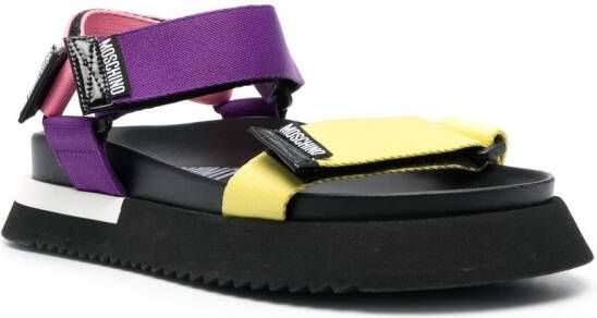 Moschino colour-block touch-strap sandals Pink