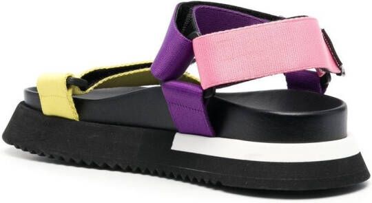 Moschino colour-block touch-strap sandals Pink