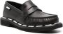 Moschino contrasting logo-trim loafers Black - Thumbnail 2