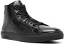 Moschino crinkled leather sneakers Black - Thumbnail 2