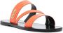Moschino crocodile crossover strap sandals Orange - Thumbnail 2