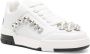 Moschino crystal-embellished panelled sneakers White - Thumbnail 2