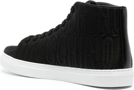 Moschino debossed-logo high-top sneakers Black