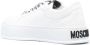 Moschino embossed-logo faux-leather sneakers White - Thumbnail 3