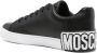 Moschino embossed-logo leather trainers Black - Thumbnail 3