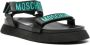 Moschino embroidered-logo leather sandals Black - Thumbnail 2