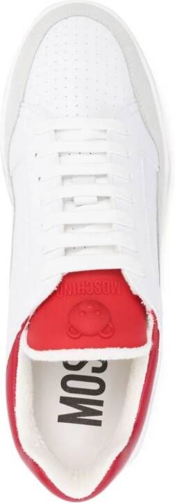 Moschino embroidered-logo panelled trainers White