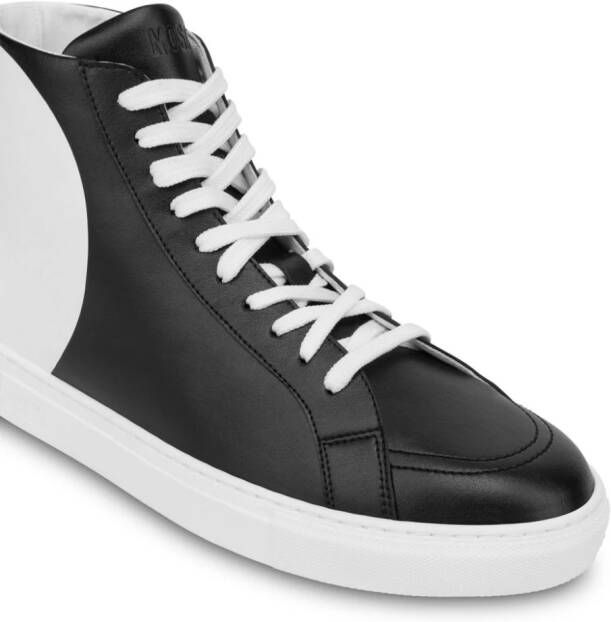 Moschino faux-leather hi-top sneakers Black
