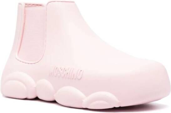 Moschino Gummy 40mm logo-embossed ankle boots Pink
