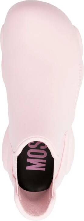 Moschino Gummy 40mm logo-embossed ankle boots Pink