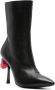 Moschino heart-appliqué 105mm leather boots Black - Thumbnail 2