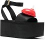 Moschino heart-motif 80mm platform sandals Black - Thumbnail 2