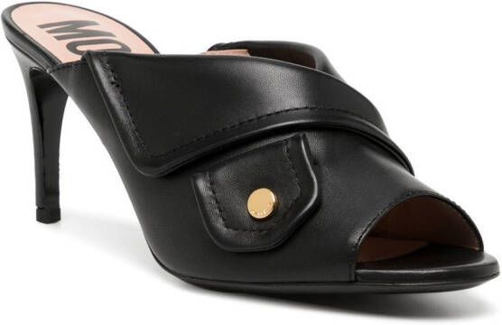 Moschino heeled leather mules Black