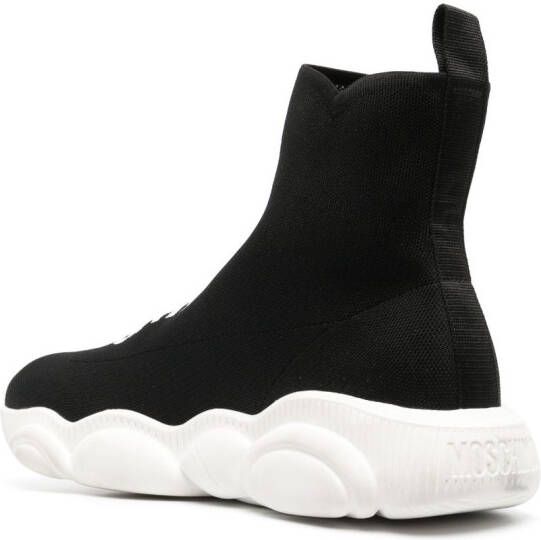 Moschino high-top knitted sneakers Black