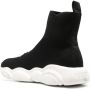 Moschino high-top knitted sneakers Black - Thumbnail 3
