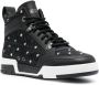 Moschino jacquard crystal-embellished sneakers Black - Thumbnail 2