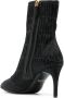 Moschino jacquard-logo 77mm high heel boots Black - Thumbnail 3